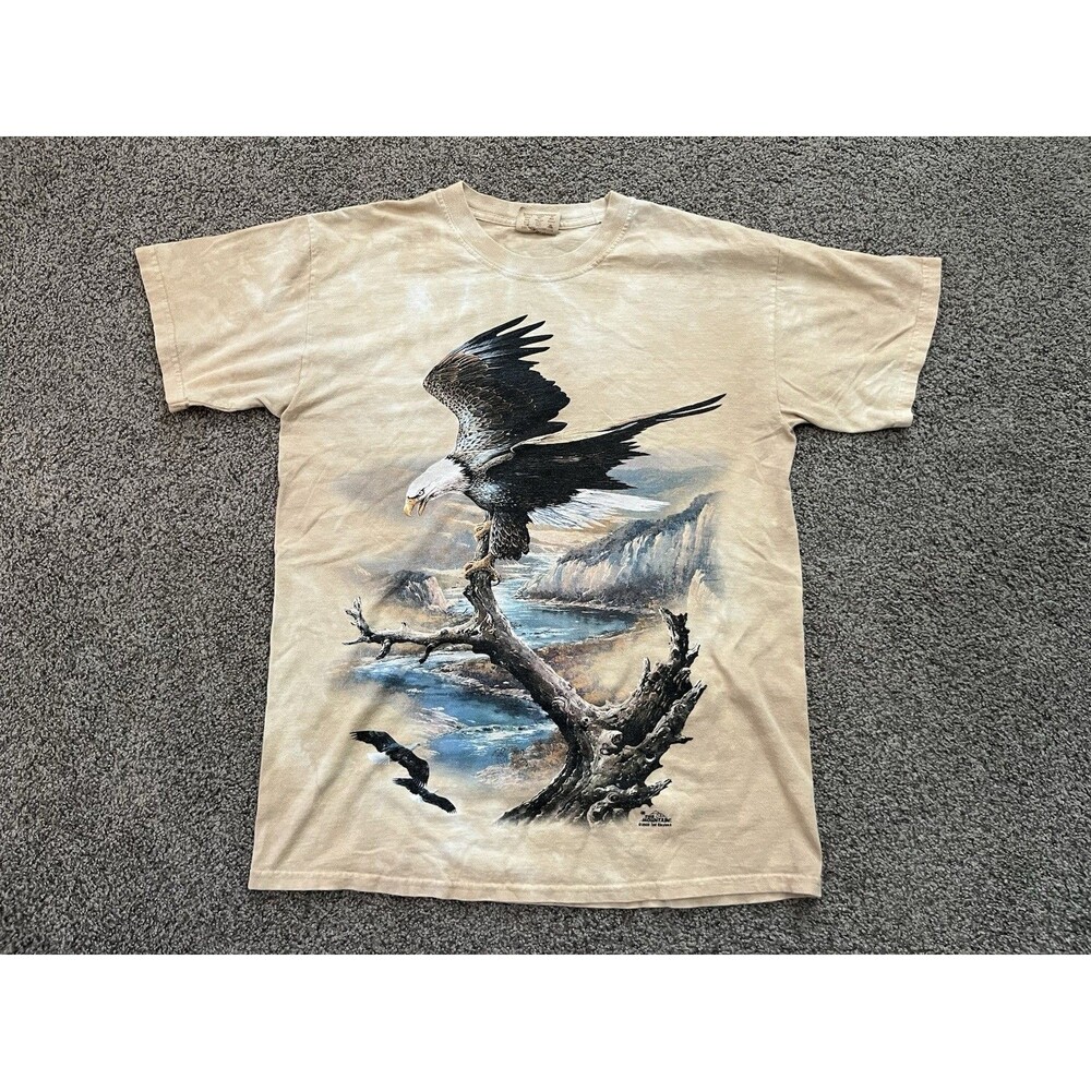 Vintage 2000 The Mountain Tie Dye Big Print Eagle Nature Tee Men’s Size M